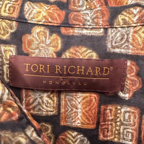 Tori Richard Honolulu Men’s Hawaiian Cotton Lawn Button Up Short Sleeve Size L - Picture 2 of 9